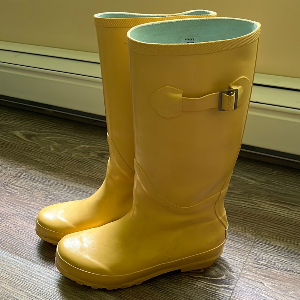 Yellow L.L. Bean Rain Boots